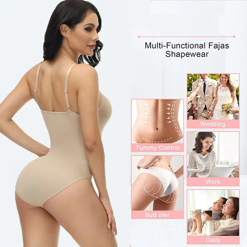 Seamless Compression V-Neck Bodysuit